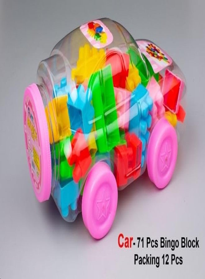 Manos Plastic Building Blocks Set, Multicoloured, 44 Pieces car Shape Toy for Kids - Image 2